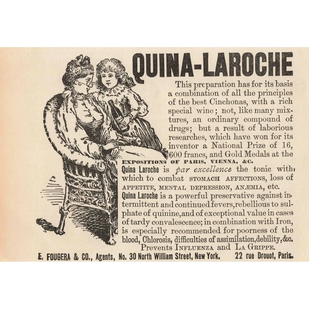 1892 Quina Laroche Advertisement Vintage Medical Tonic Health Poster Print - Picture 1 of 1
